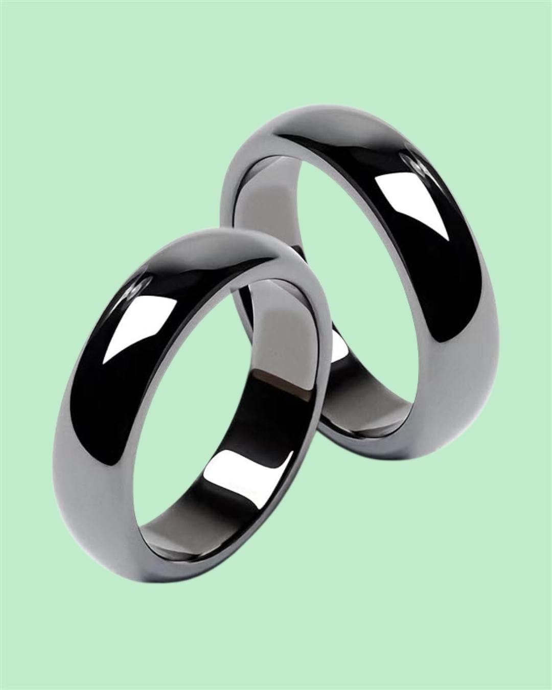 Black Rings Anxiety Balance Stone