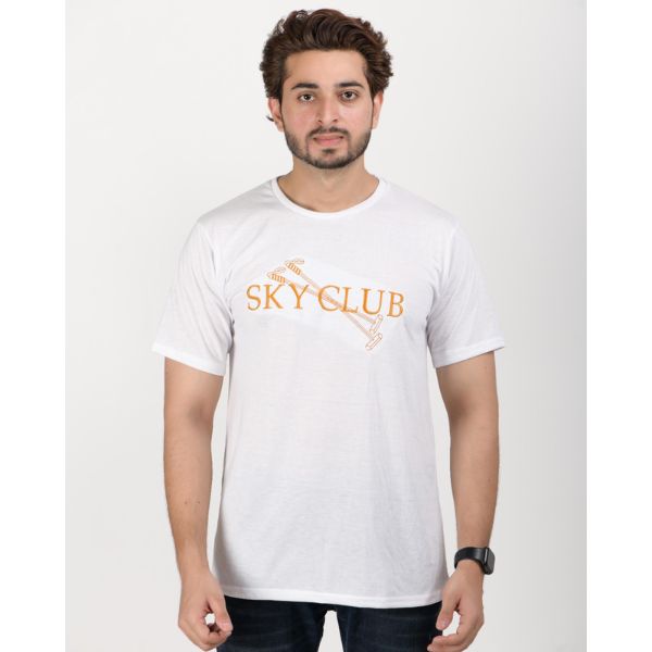 Men's Regular Fit T-Shirt Half sleeve ( White )