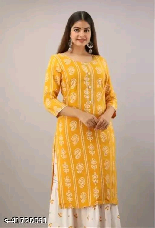 LATEST PRITNED HIGH DAMANDED KURTI WITH SKIRT