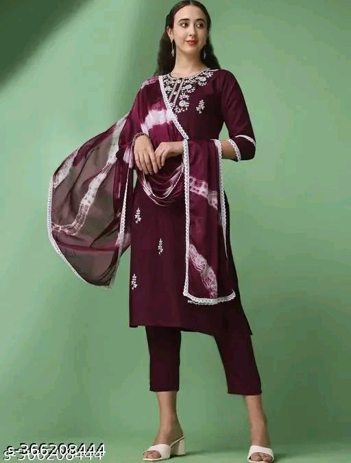 Women Kurta, Pant With Dupatta Set