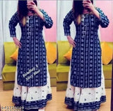 LATEST PRITNED HIGH DAMANDED KURTI WITH SKIRT