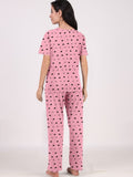 Women Night Suit Set Graphic Print