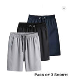 Combo of 3 Men's Stretchable Cotton Shorts